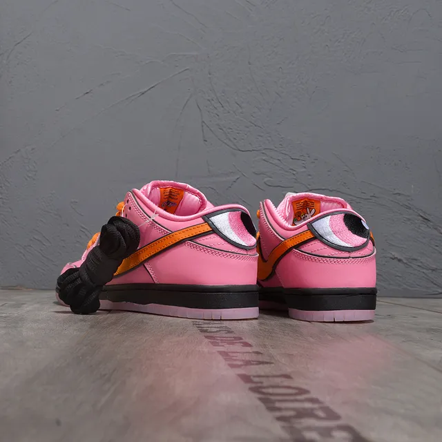 Nike Pink Orange Low-Top Perforated Toe Skateboard Shoes 4