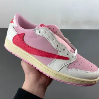 Nike Pink Red Laceless Slip-On Layered Leather Panels Lifestyle Sneakers