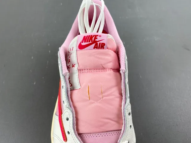 Nike Pink Red Laceless Slip-On Layered Leather Panels Lifestyle Sneakers 7