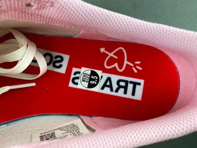 Nike Pink Red Laceless Slip-On Layered Leather Panels Lifestyle Sneakers 8