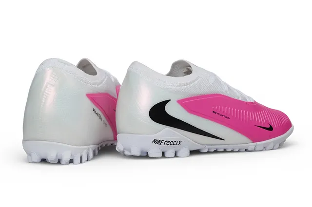 Nike وردي أبيض منخفض كولار صورة جورب نسيج صناعي مقرمش غطاء مقدمة القدم أرضية كروية أحذية كرة القدم 4