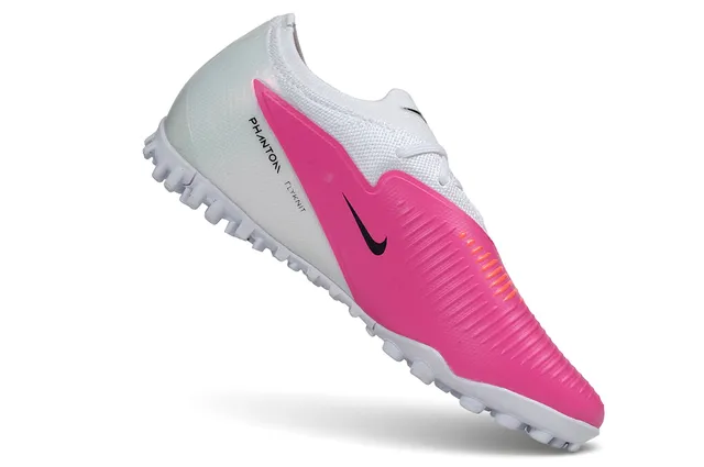 Nike وردي أبيض منخفض كولار صورة جورب نسيج صناعي مقرمش غطاء مقدمة القدم أرضية كروية أحذية كرة القدم 5