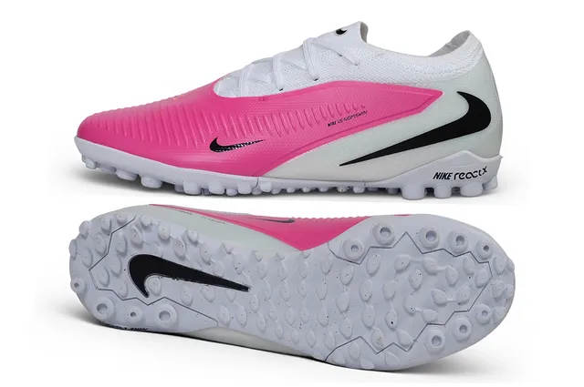 Nike وردي أبيض منخفض كولار صورة جورب نسيج صناعي مقرمش غطاء مقدمة القدم أرضية كروية أحذية كرة القدم 7