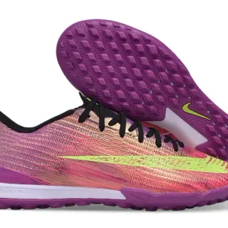 Nike Purple Pink Flyknit Upper Iridescent Gradient Turf Soccer Shoes