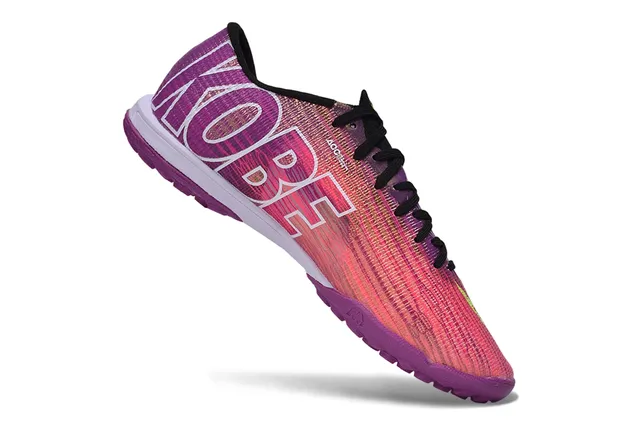 Nike Roxo Rosa Flyknit Upper Iridescent Gradient Turf Sapatos de Futebol 4