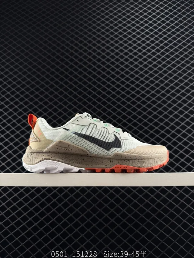 Nike React Wildhorse 8 Beige Black Orange Off-Road Running Shoes 7