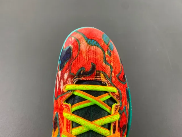 Nike Red Multicolor Low-Top Silhouette Abstract Print Upper Basketball Shoes 5