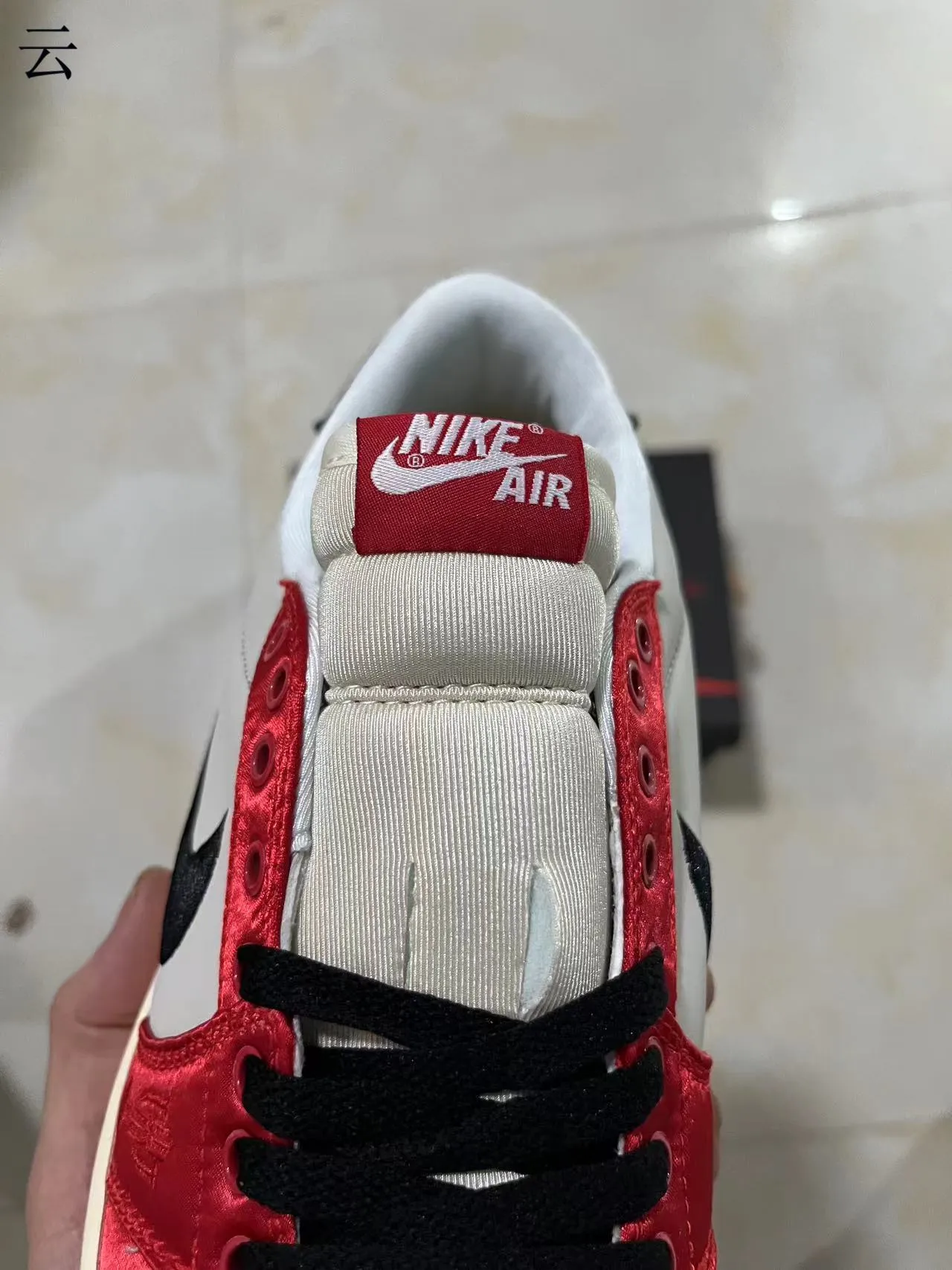 Nike Red White Low-Top Silhouette Satin Overlay Basketball Shoes 4