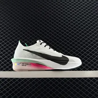 Zapatillas de carrera Nike Road Racing VF blanco negro upper de tejido ingenieril placa de carbono visible