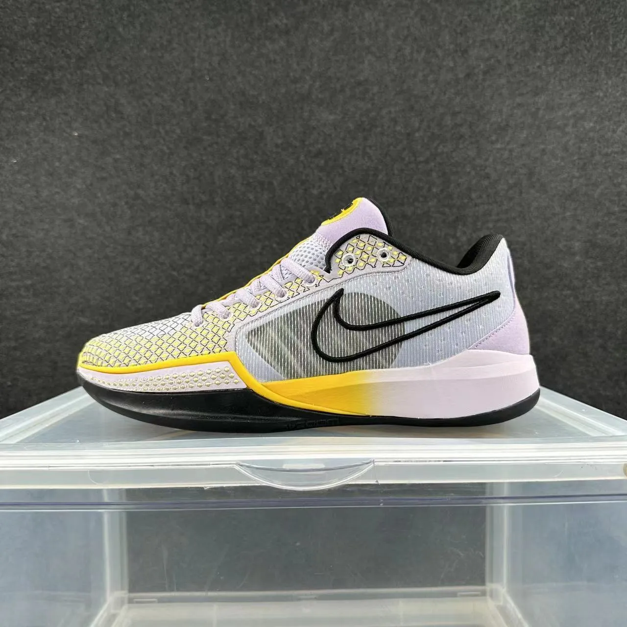 Nike Sabrina White Black Engineered Mesh Upper Swoosh Accent Basketball Shoes 3