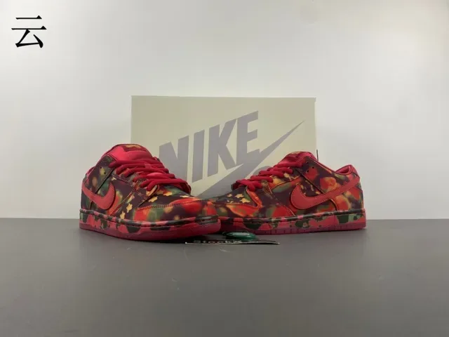 Nike SB Dunk Low Tie-Dye Camo Skateboard Shoes 13