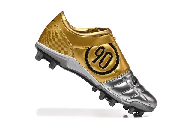 Nike Total 90 III Argent et Or Métallique Chaussures de football pour terrain ferme 3