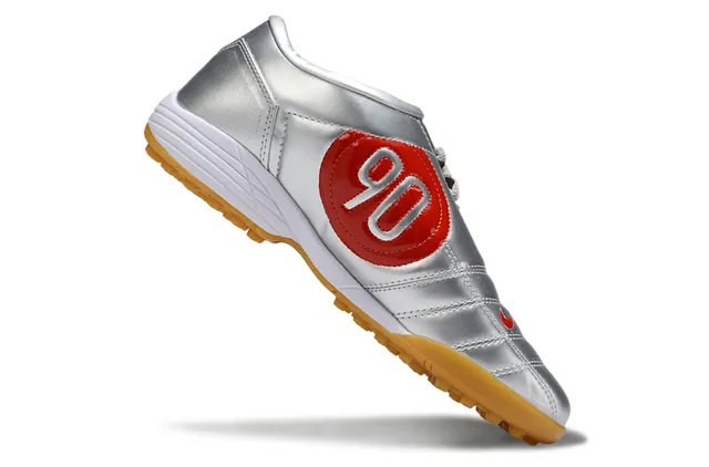 Nike Total 90 III Sapatos de futebol indoor prata metálica vermelha 2