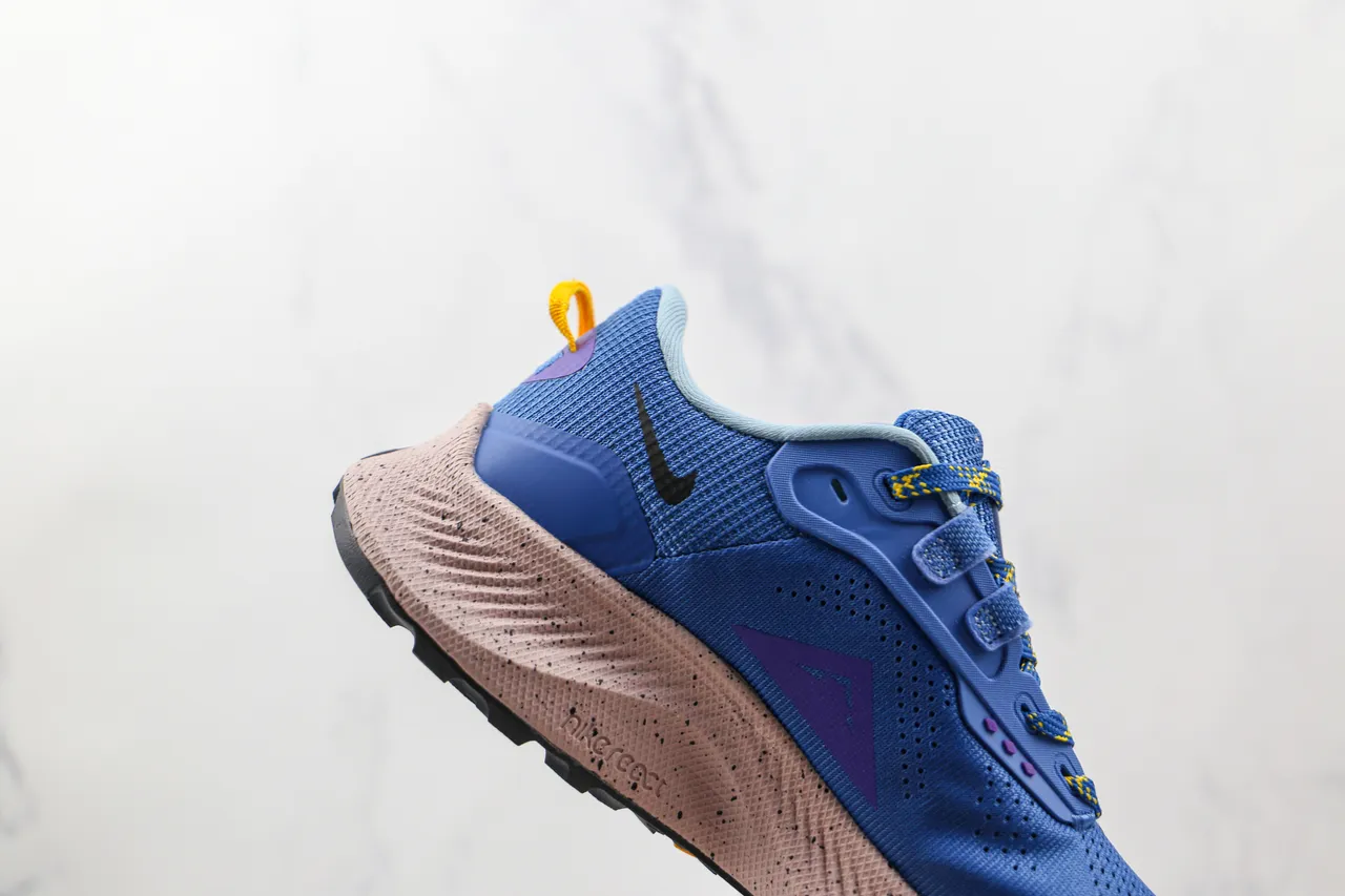 Nike Trail Tênis de Running Azul Bege Malla Engineered Espuma Speckled Midsole 6