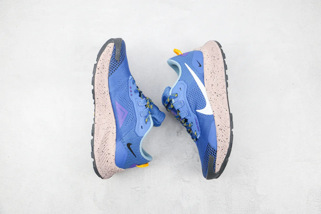 Nike Trail Tênis de Running Azul Bege Malla Engineered Espuma Speckled Midsole 9
