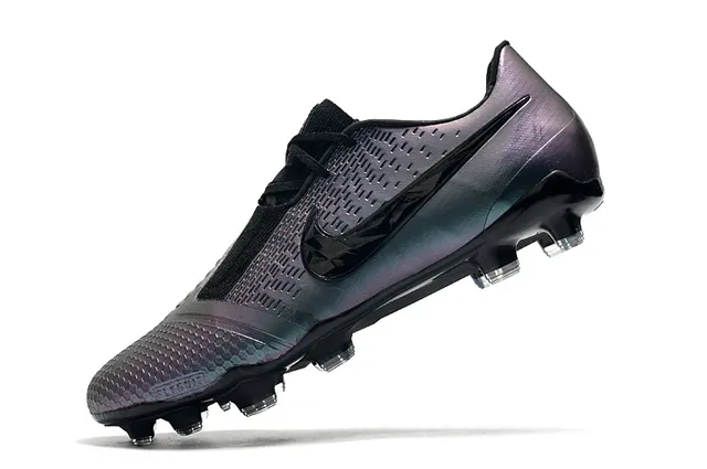 Nike Blanc Noir Bottines Basses avec Lacets Asymétriques pour Sol Firme Chaussures de Football 3