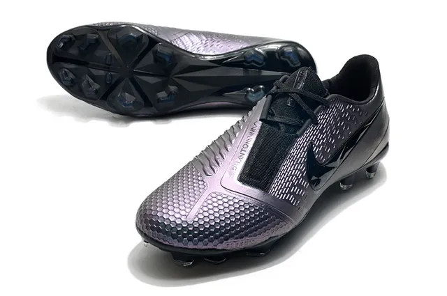 Nike Blanc Noir Bottines Basses avec Lacets Asymétriques pour Sol Firme Chaussures de Football 4