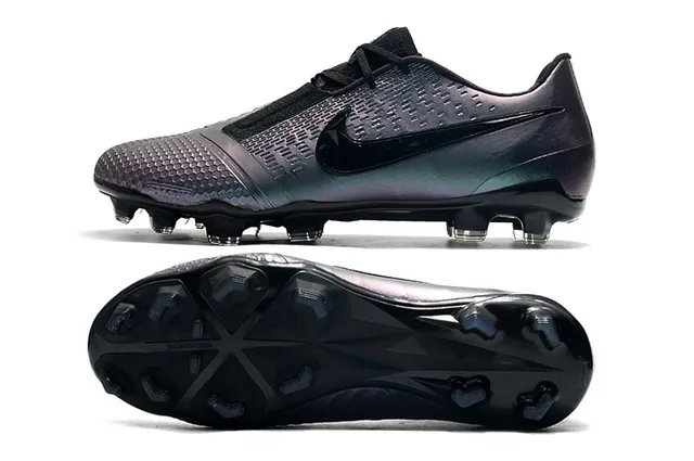 Nike Blanc Noir Bottines Basses avec Lacets Asymétriques pour Sol Firme Chaussures de Football 7