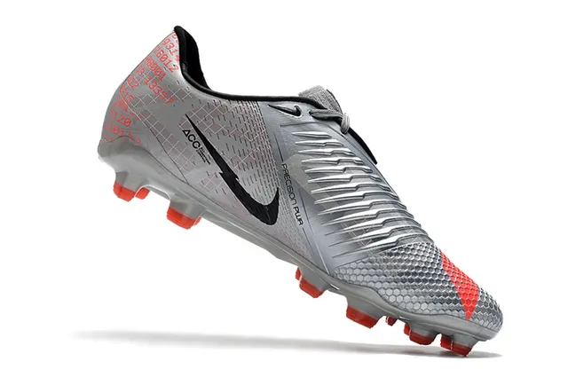 Nike Blanc Noir Bottines Basses avec Lacets Asymétriques pour Sol Firme Chaussures de Football 9