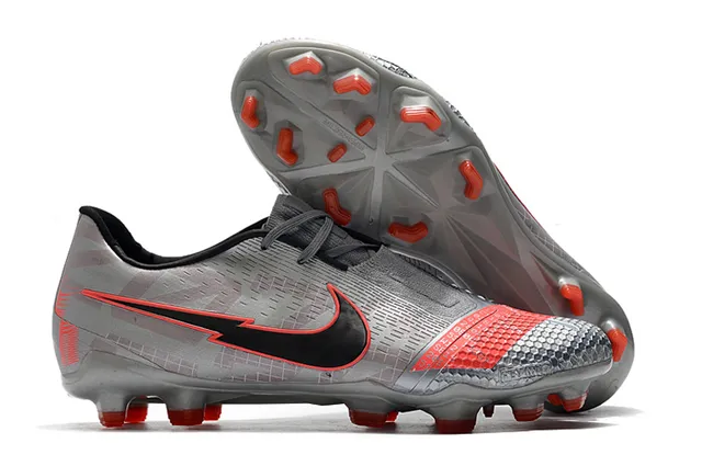 Nike Blanc Noir Bottines Basses avec Lacets Asymétriques pour Sol Firme Chaussures de Football 13