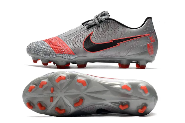 Nike Blanc Noir Bottines Basses avec Lacets Asymétriques pour Sol Firme Chaussures de Football 14