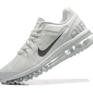 Nike White Black Mesh Upper Visible Air Cushioning Lifestyle Sneakers