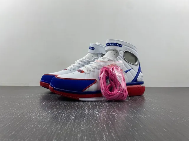 Nike White Blue High-Top Ribbed Synthetic Upper Basketball Shoes 10