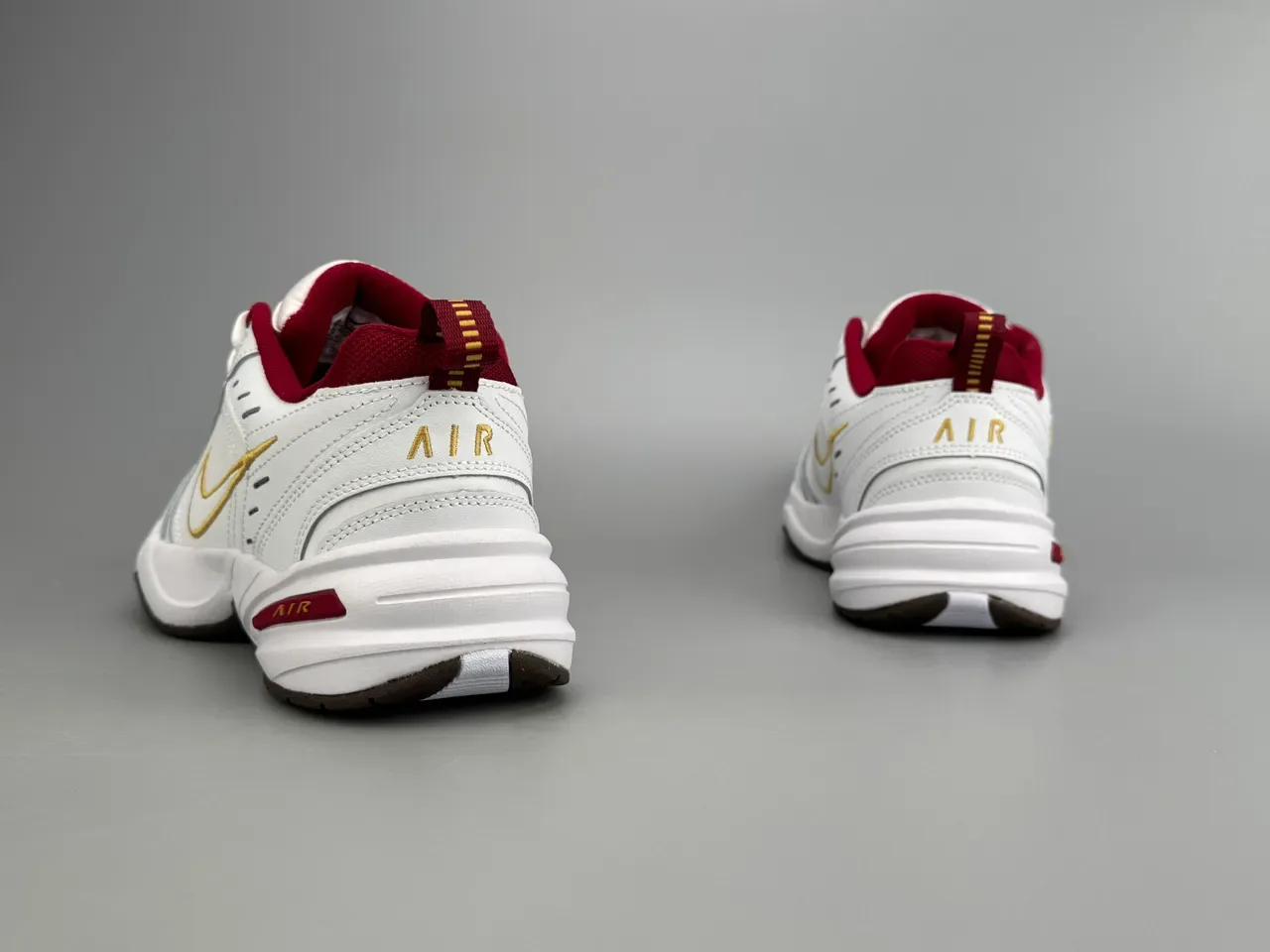 Nike Blanc Bordeaux Cuir Supérieur Doré Brodé Swoosh Lifestyle Sneakers 6