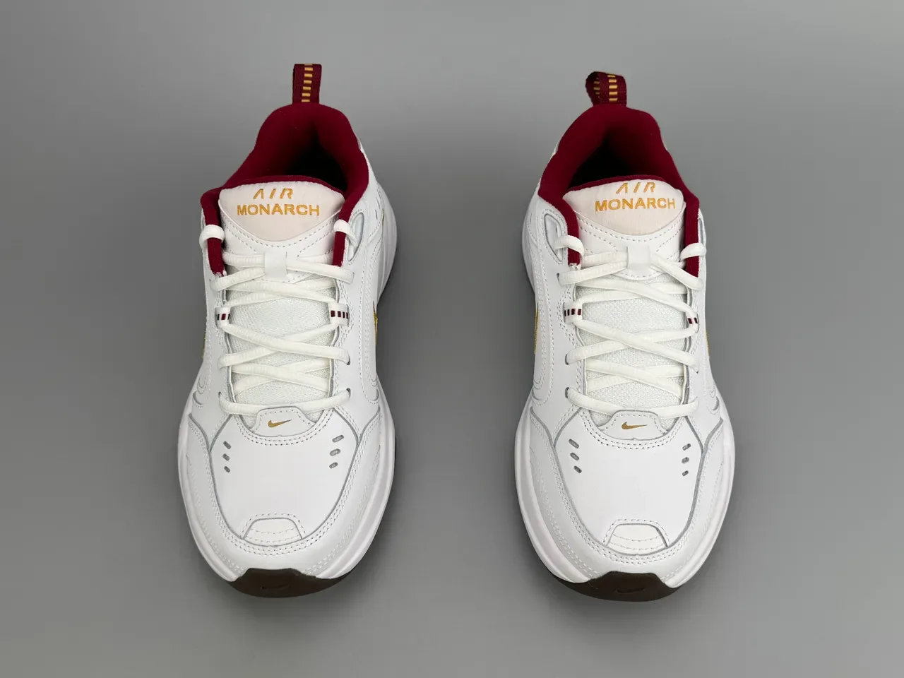 Nike Blanc Bordeaux Cuir Supérieur Doré Brodé Swoosh Lifestyle Sneakers 9