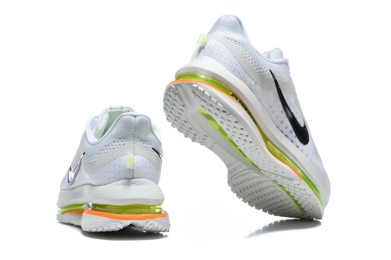 Nike White Green Engineered Mesh Upper Full-Length Air Zoom Unit Running Shoes 3