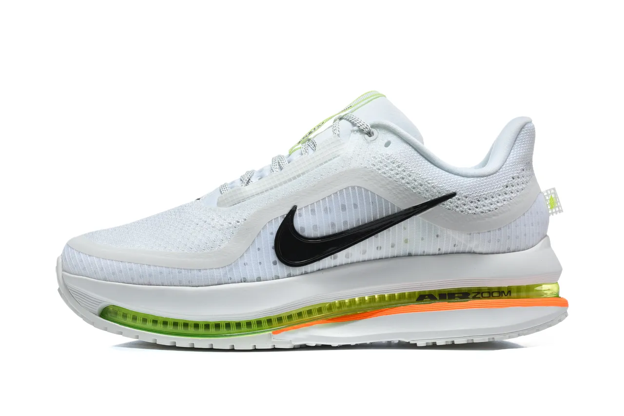 Nike White Green Engineered Mesh Upper Full-Length Air Zoom Unit Running Shoes 8