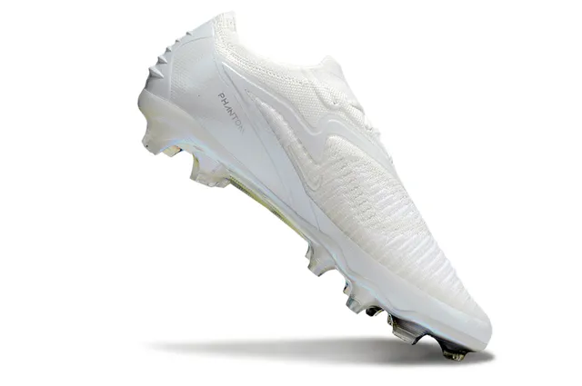Nike Chaussures de football blanches iridiscentes en tricot pour terrain ferme 2