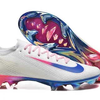 Nike সাদা বহুরঙা বুনা উপর ইরিডেসেন্ট TPU হিল ফার্ম-গ্রাউন্ড সকার জুতা