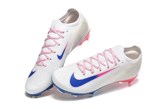 Nike White Multicolor Knit Upper Iridescent TPU Heel Firm-Ground Soccer Shoes 2