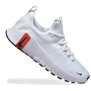 Nike White Orange Knit Upper Segmented Flex Sole Lifestyle Sneakers
