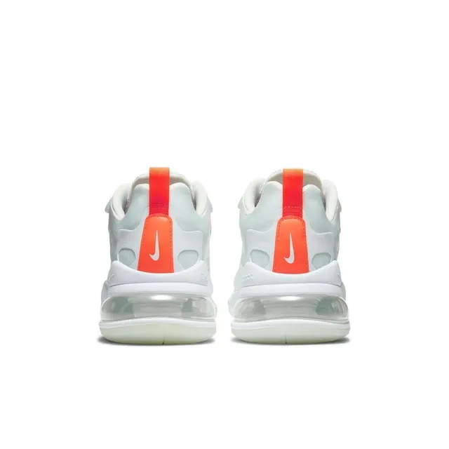 Nike White Orange Visible Air Cushioning Unit Sculpted Wavy Midsole Lifestyle Sneakers 3