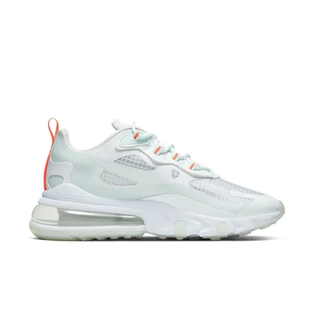 Nike White Orange Visible Air Cushioning Unit Sculpted Wavy Midsole Lifestyle Sneakers 4