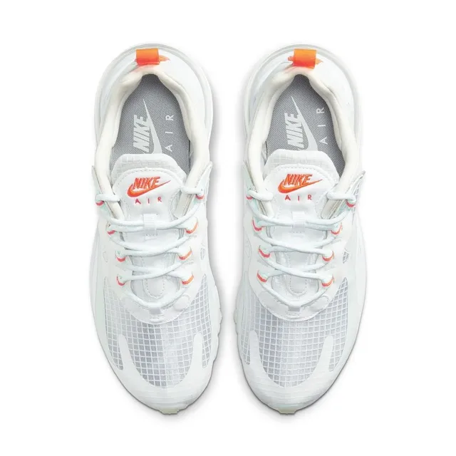 Nike White Orange Visible Air Cushioning Unit Sculpted Wavy Midsole Lifestyle Sneakers 5