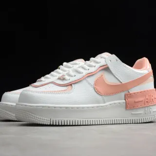 Nike White Pink Low-Top Leather Upper Lifestyle Sneakers