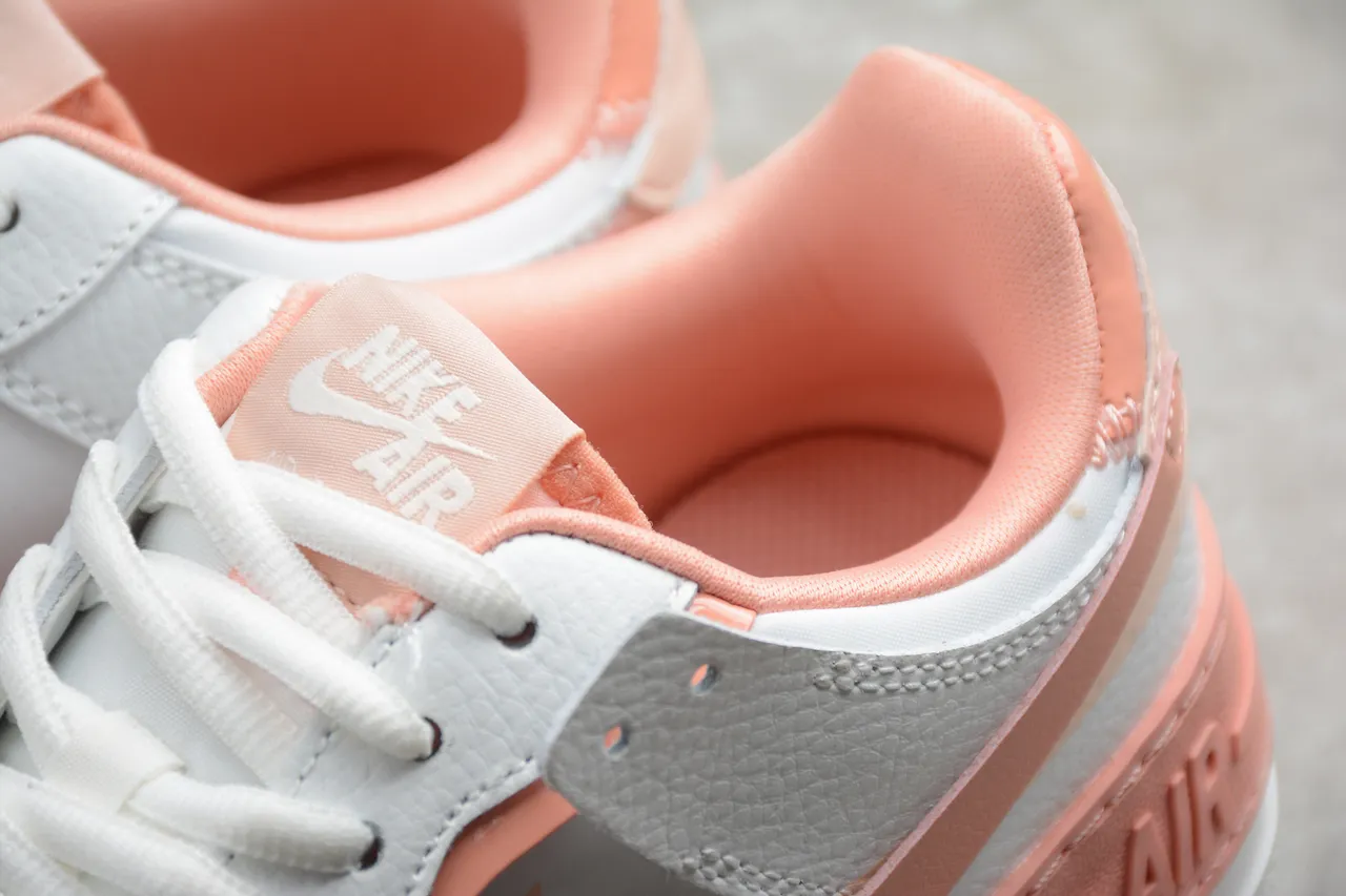 Nike White Pink Low-Top Leather Upper Lifestyle Sneakers 7