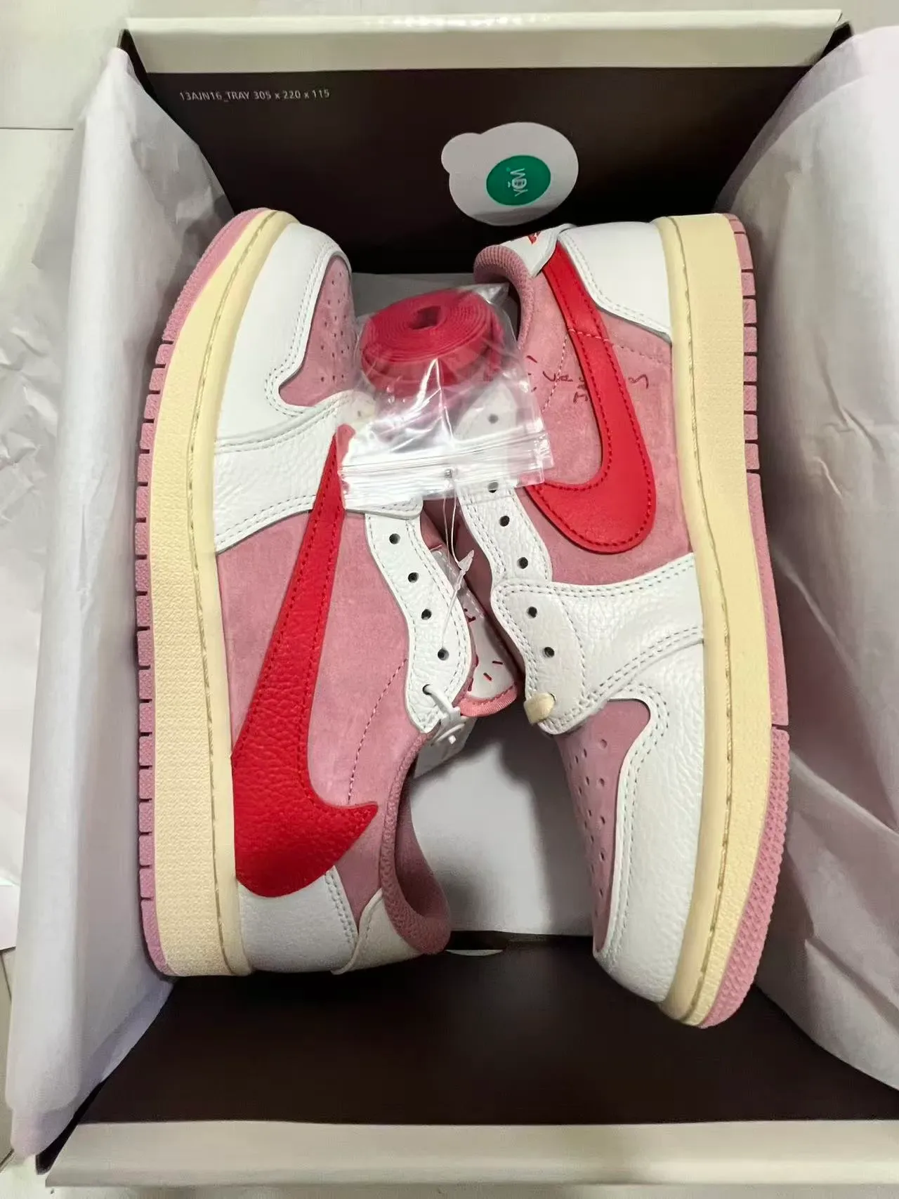 Nike White Pink Low-Top Silhouette Mixed-Material Upper Lifestyle Sneakers 9