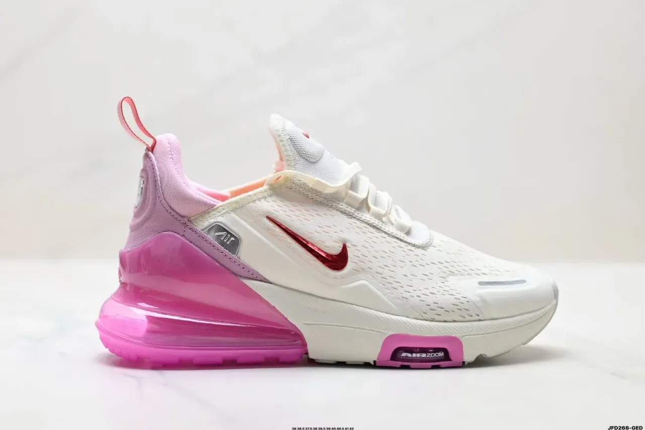 Nike White Pink Mesh Upper Translucent Heel Unit Lifestyle Sneakers 2
