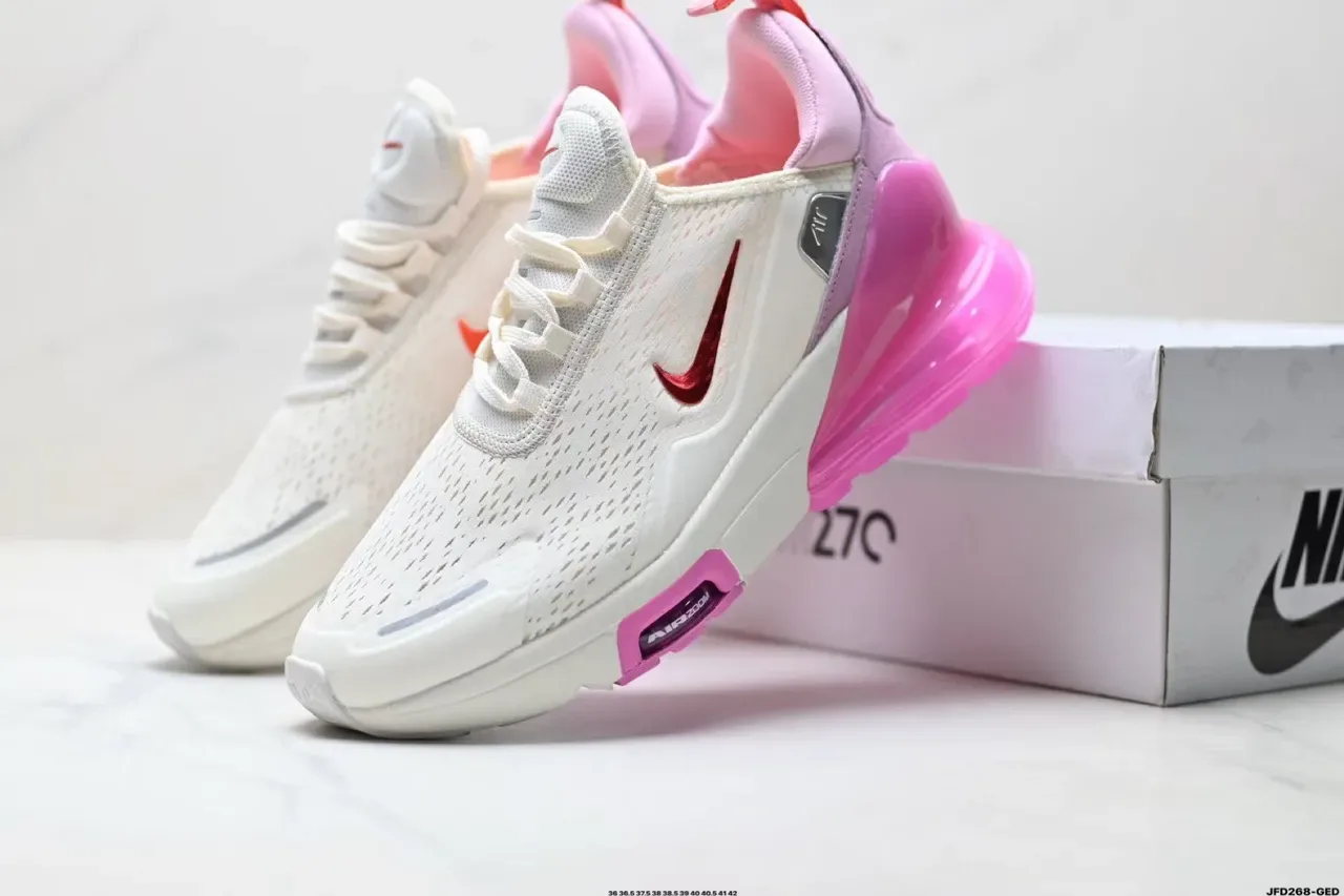 Nike White Pink Mesh Upper Translucent Heel Unit Lifestyle Sneakers 4