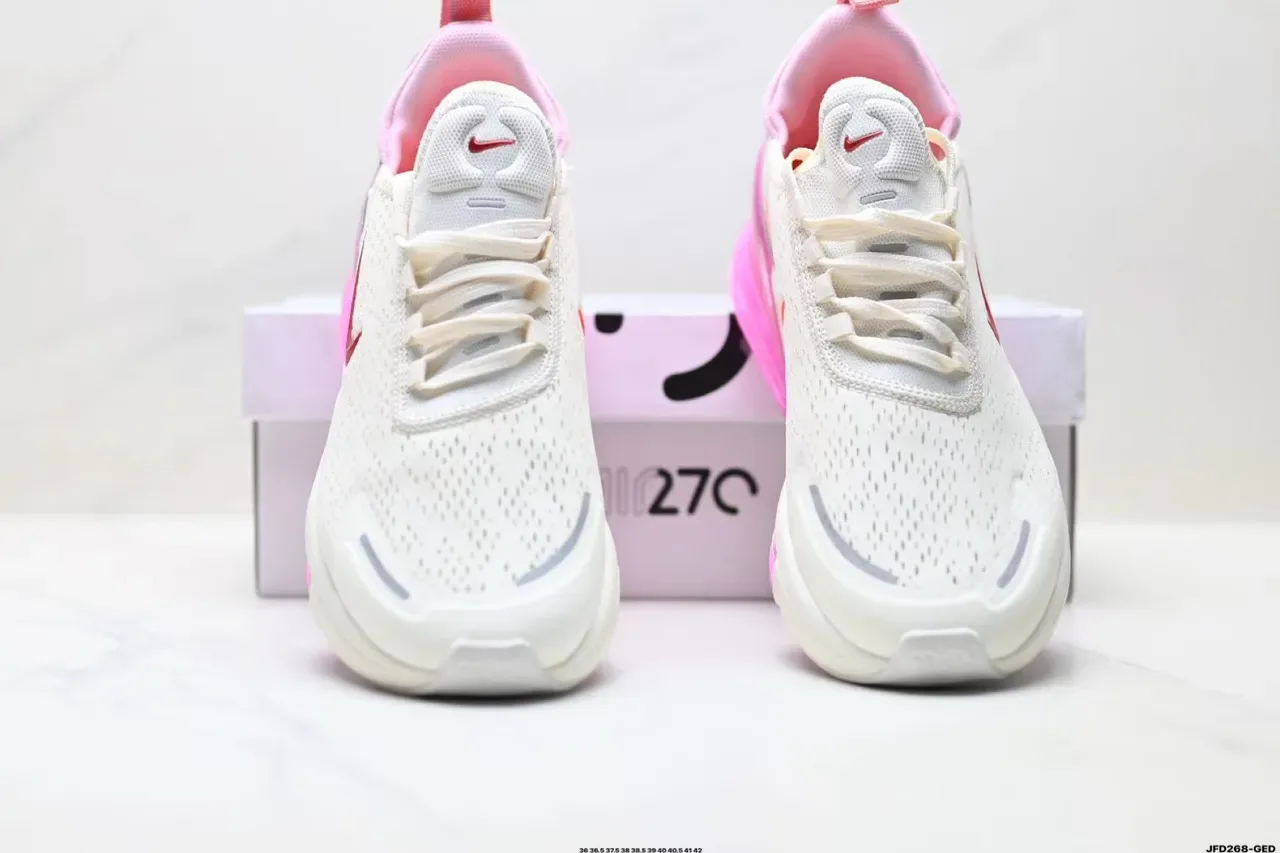 Nike White Pink Mesh Upper Translucent Heel Unit Lifestyle Sneakers 5