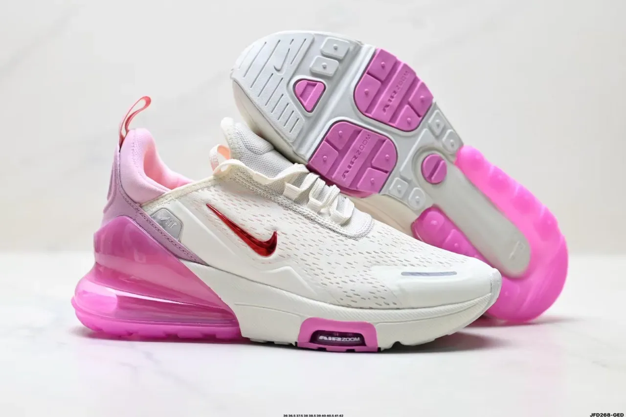 Nike White Pink Mesh Upper Translucent Heel Unit Lifestyle Sneakers 7