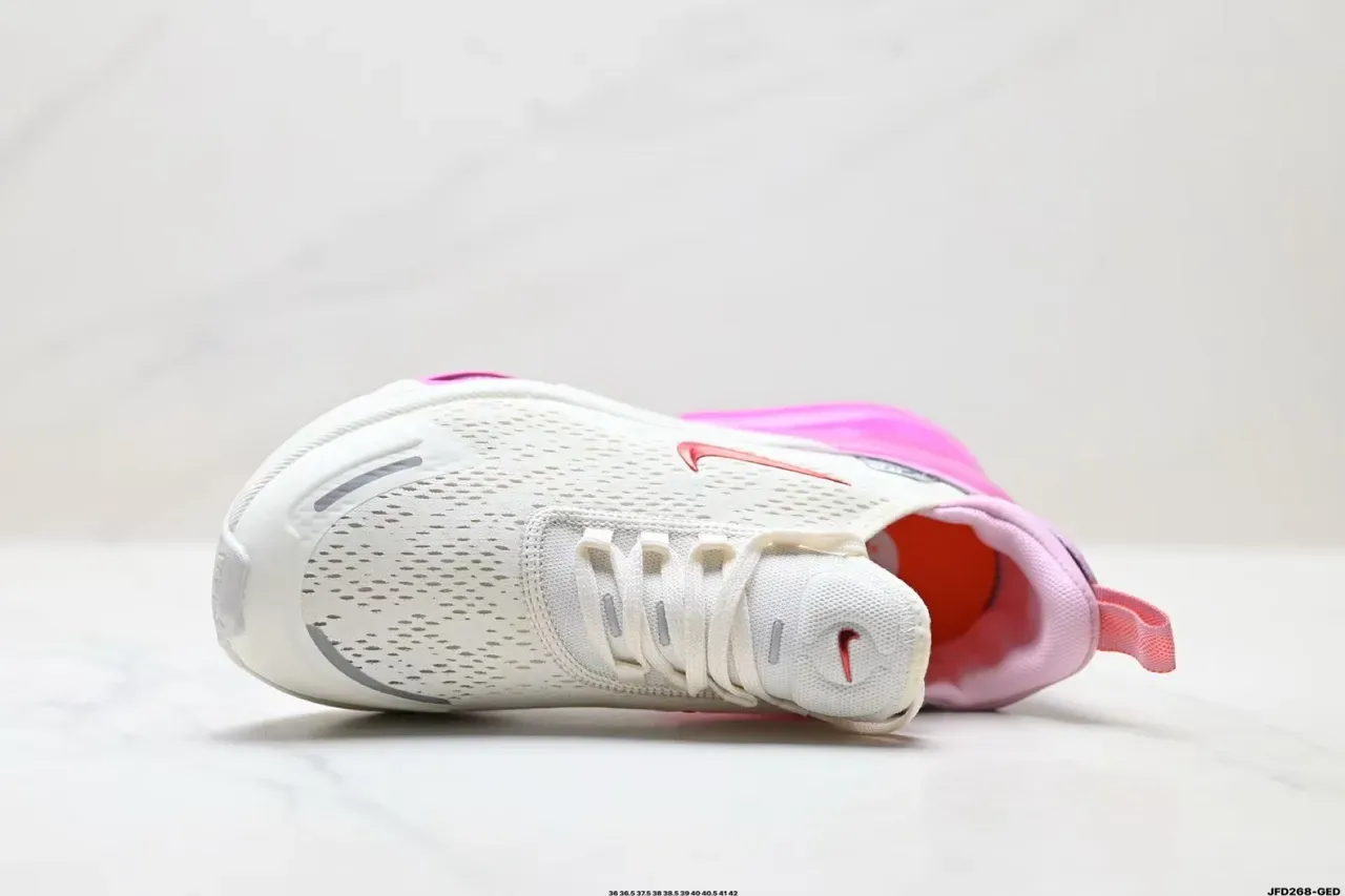 Nike White Pink Mesh Upper Translucent Heel Unit Lifestyle Sneakers 9