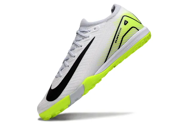Nike zapatillas de fútbol para césped blanco amarillo low-cut con upper de knit y cordones asimétricos 3