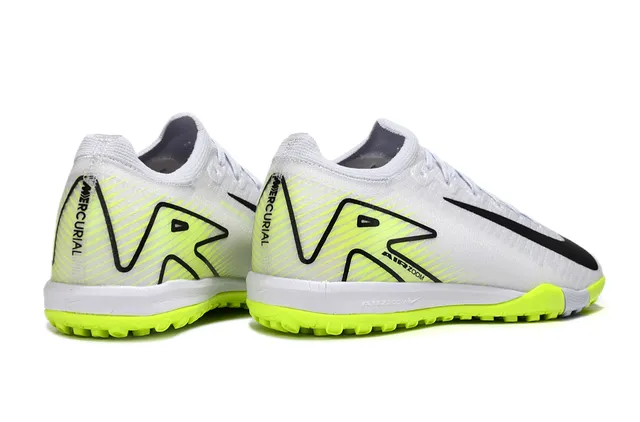 Nike zapatillas de fútbol para césped blanco amarillo low-cut con upper de knit y cordones asimétricos 5