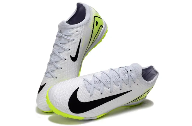 Nike zapatillas de fútbol para césped blanco amarillo low-cut con upper de knit y cordones asimétricos 7