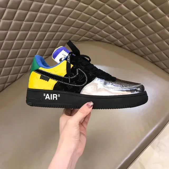 Nike x Off-White Air Force 1 Multicolor Patchwork Lifestyle Sneakers 1